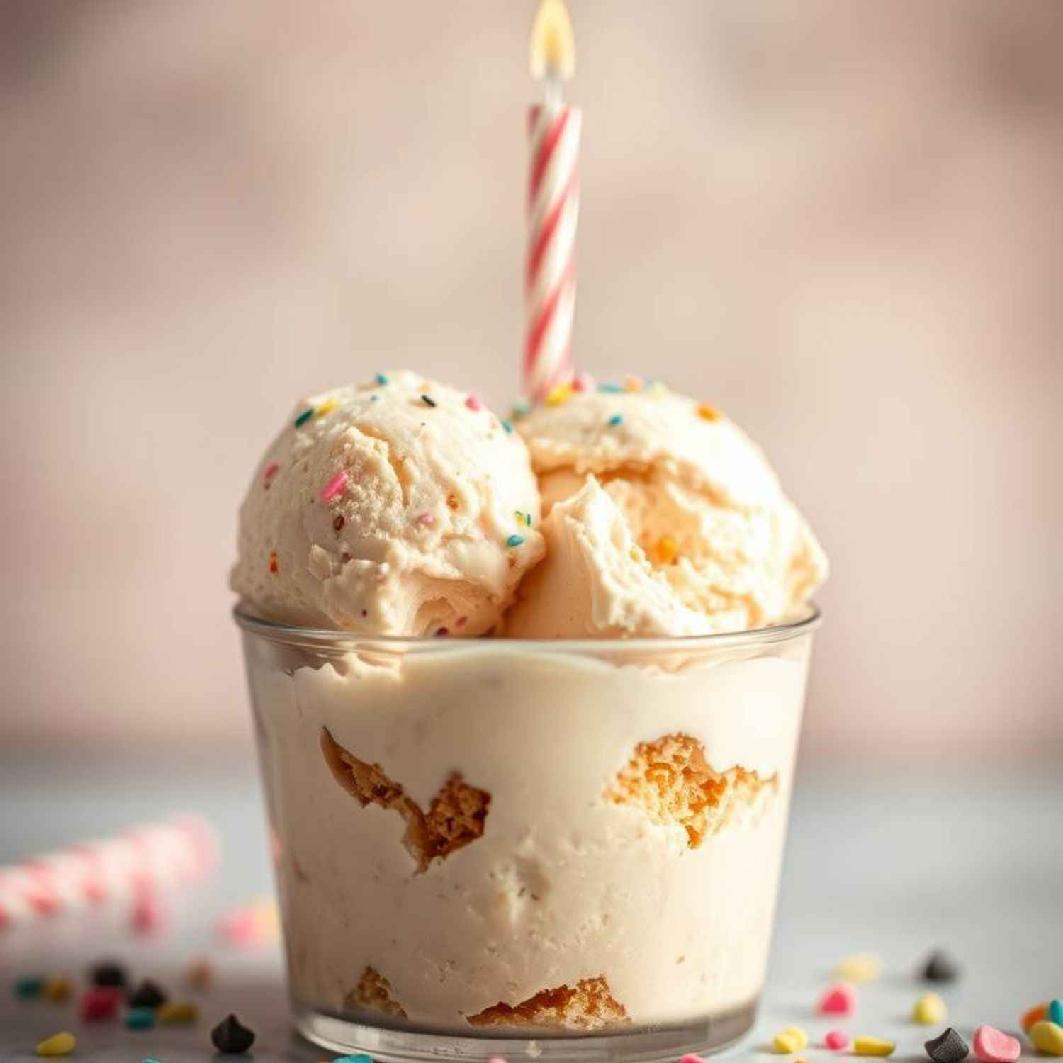 Unlock Creamy Birthday Cake Ice Cream: Sprinkles & Cake Bits